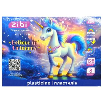 Пластилин Zibi Unicorn 8 цветов 128г - купить, цены на Чудо Маркет - фото 1