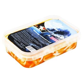 Кальмар Fish Port соленый в масле с маринадом Мексика 280г - купить, цены на КОСМОС - фото 1