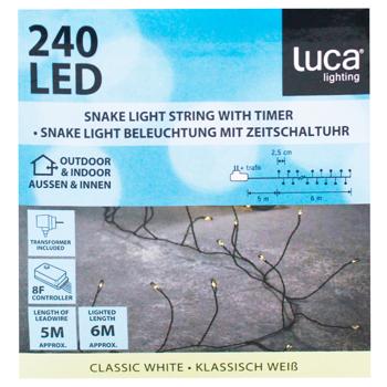 Гірлянда Luca Lighting Снейк світлодіодна 240 LED 6м біле світло - купити, ціни на - фото 3