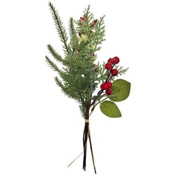 Snow-covered Artificial Branch with Berries 38cm - buy, prices for - photo 3