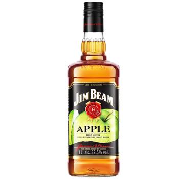Ликер Jim Beam Apple 32,5% 1л - купить, цены на Ашан - фото 1