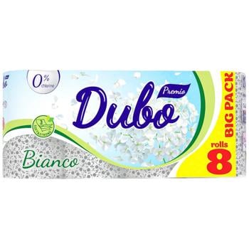 Туалетная бумага Диво Premio Bianco белая 3-слойная 8шт