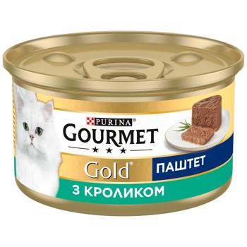 Корм вологий Gourmet Gold з кроликом для котів 85г - купити, ціни на MasterZoo - фото 1