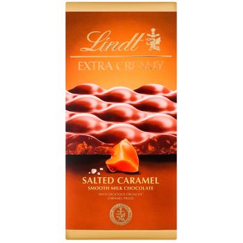 Lindt Exra Creamy Milk Chocolate with Salted Caramel 80g - buy, prices for Vostorg - photo 1