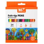 Yes Orange Line Felt-Tip Pens 24 colours