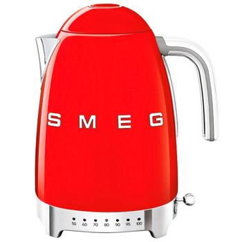 Smeg 50x Electric Kettle with Temperature Control Red