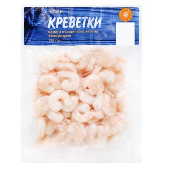 Novus Boiled Peeled Frozen Shrimps without Tails 100/200 250g - buy, prices for NOVUS - photo 1