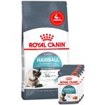 Набір корму Royal Canin Hairball Care для виведення шерсті у котів cухий 2кг + вологий 4шт х 85г