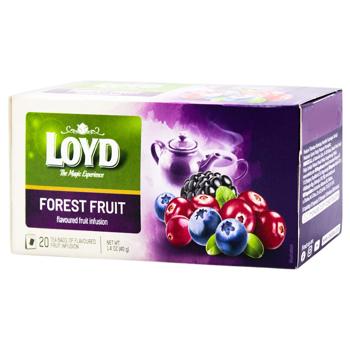 Чай фруктовый Loyd Лесные фрукты 2г*20шт - купить, цены на КОСМОС - фото 1