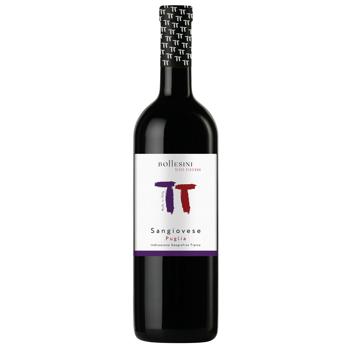 Вино Bottesini Sangiovese Puglia IGT червоне сухе 12% 0,75л - купити, ціни на Чудо Маркет - фото 1