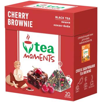 Чай черный Tea Moments Cherry Brownie 1,8г*20шт - купить, цены на Auchan - фото 1