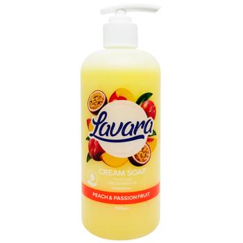 Крем-мыло жидкое Lavara Персик-маракуйя 500г - купить, цены на Cупермаркет "Харьков" - фото 1