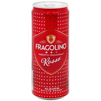 Напій винний ігристий San Martino Fragolino Rosso червоний напівсолодкий 6-6,9% 0,33л