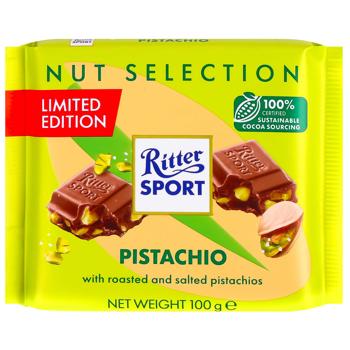 Ritter Sport Milk Chocolate with Pistachios 100g - buy, prices for Auchan - photo 1
