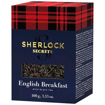 Чай чорний Sherlock Secrets English Breakfast листовий 100г - купити, ціни на NOVUS - фото 1