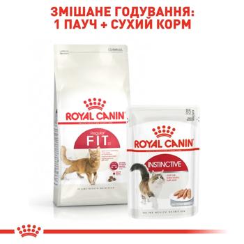 Набір корму Royal Canin Fit 32 для домашніх та вуличних котів cухий 2кг + вологий 4шт х 85г - купити, ціни на MasterZoo - фото 6