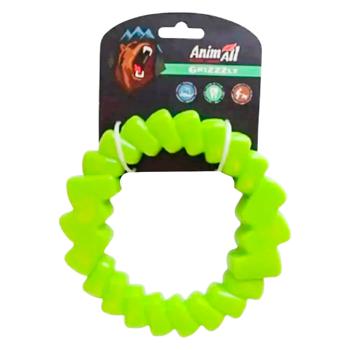 AnimAll GrizZzly іграшка для собак мотиваційне кільце 16,5х16,5х4,5 см - зелений - купить, цены на MasterZoo - фото 3