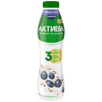 Бифидойогурт Активиа Черника-злаки 1,2% 500г - купить, цены на КОСМОС - фото 1