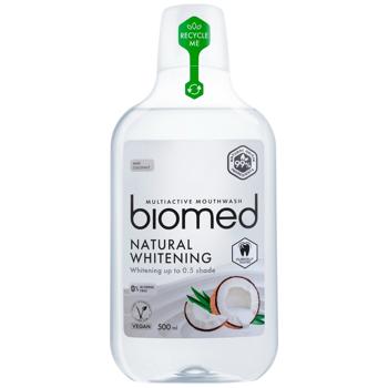 Ополіскувач для ротової порожнини Biomed Natural Whitening для комплексного догляду 500мл - купити, ціни на NOVUS - фото 1