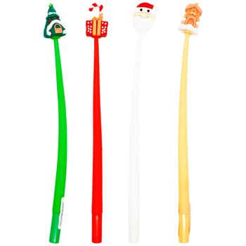 Blue New Year's Gel Pen 0.5mm in Assortment - buy, prices for ULTRAMARKET - photo 1