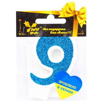 Party House Figure 9 Blue Candle - buy, prices for Supermarket "Kharkiv" - photo 1