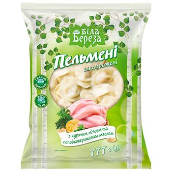 Пельмени Біла Береза ​​с куриным мясом и маслом 777г - купить, цены на Таврия В - фото 1