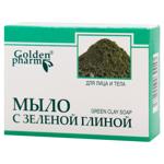 Мило тверде Golden Pharm з зеленою глиною 70г