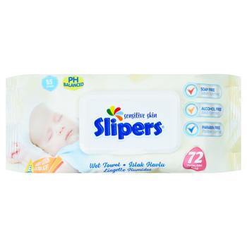 Серветки вологі Slipers W-272 72шт - купити, ціни на КОСМОС - фото 1