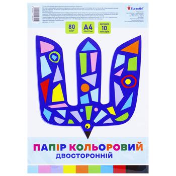 TekhnoYuh Double Sided Colored Paper А4 10/10 - buy, prices for Tavria V - photo 1