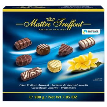 Конфеты MaitreTruffout шоколадные ассорти 200г - купить, цены на Чудо Маркет - фото 1