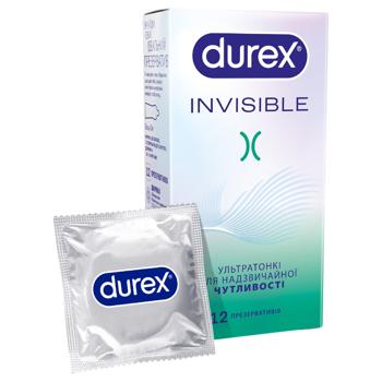 Презервативы Durex Іnvisible латексные с силиконовой смазкой ультратонкие 12шт - купить, цены на КОСМОС - фото 1