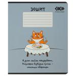 Зошит учнівський шкільний ZiBi CUTE CAT 36арк. кліт. маренго KIDS LINE ZB.1731-53