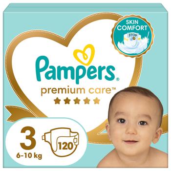 Подгузники Pampers Premium Care размер 3 6-10кг 120шт