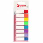 Наклейки-закладки Optima 8 цветов 12×45ммOptima Bookmark Stickers 8 Colors 12x45mm