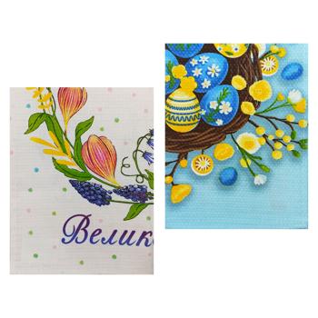 Полотенце Biltex Пасхальное вафельное 45х60см в ассортименте - купить, цены на Чудо Маркет - фото 2