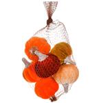 Набір оксамитових гарбузів Bona Di 7*8см 6шт відтінки осені