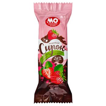 Molochniy Ostriv Strawberry Glazed Curd 26% 36g