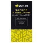 Чай черный Gemini с лимоном 1,5г*25шт