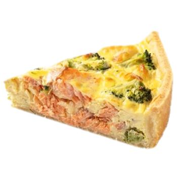 Quiche with Salmon, Spinach, and Broccoli