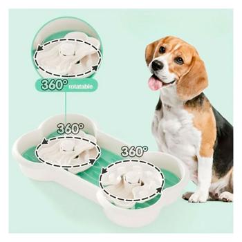 Pet Fun миска для собак 25х43х7,5 см - біло-зелений - купити, ціни на MasterZoo - фото 5