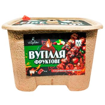 Уголь фруктовый Vinogradov Fire Box1кг - купить, цены на Cупермаркет "Харьков" - фото 1