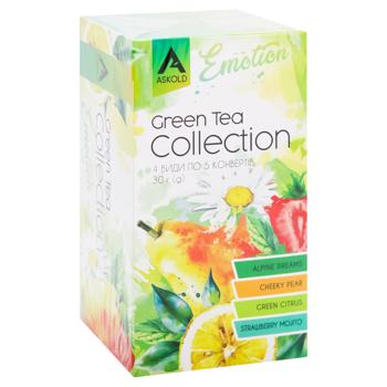 Чай зеленый Askold Green Tea Collection ассорти 20шт*1,5г - купить, цены на - фото 3