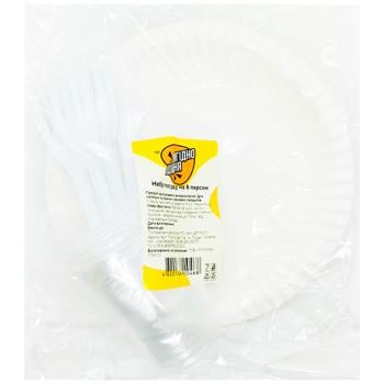 Набор одноразовой посуды Вигідно щодня на 6 персон - купить, цены на Чудо Маркет - фото 1