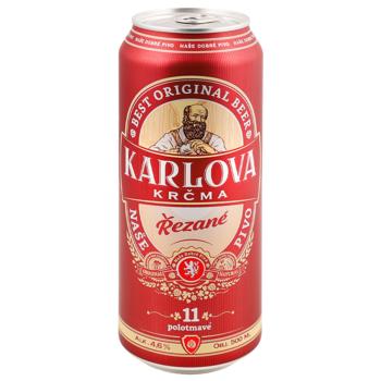 Karlova Krcma Rezane Light Filtered Beer 4.6% 0.5l - buy, prices for COSMOS - photo 1