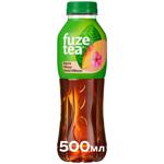 Чай холодний чорний Fuzetea Персик та гібіскус 0,5л
