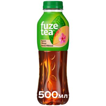 Чай холодный черный Fuzetea Персик и гибискус 0,5л - купить, цены на КОСМОС - фото 1