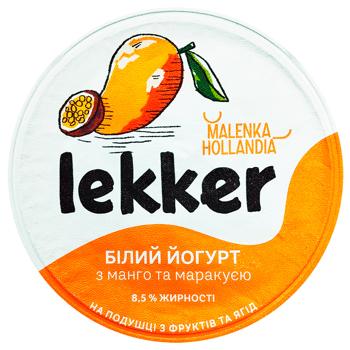 Йогурт Леккер білий 8.5% 125г манго-маракуйя пл/ст - купити, ціни на Восторг - фото 2
