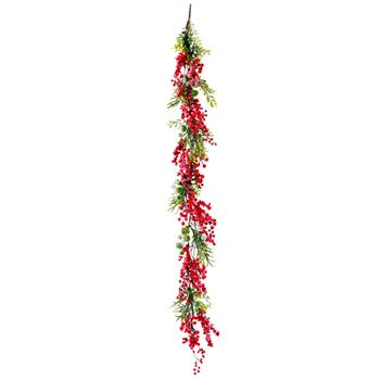 Lefard Decorative Garland with Red Snow-covered Berries 150cm - buy, prices for WINETIME - photo 1