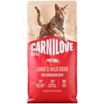 Корм сухий Carnilove Active з ягням та диким кабаном для стерилізованих котів 6кг