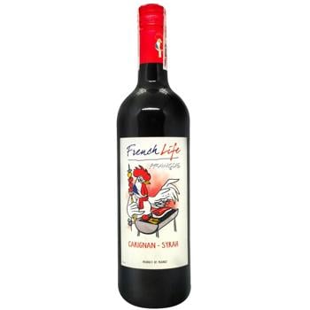 French Life Carignan-Syrah Semi-dry Red Wine 12.5% 0.75l - buy, prices for METRO - photo 1